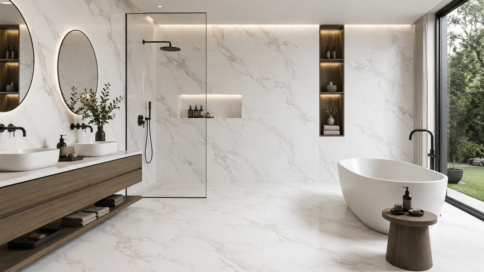 Matētas flīzes SANTORINI WHITE MARBLE, 60x120 cm, TS